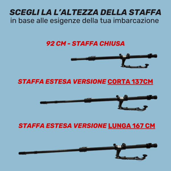 STAFFA TELESCOPICA PER SONDE - VERSIONE CARBON - immagine 3