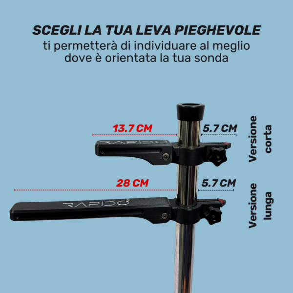 LEVA PIEGHEVOLE PER STAFFA IN ACCIAIO - immagine 2